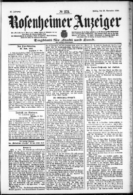 Rosenheimer Anzeiger Freitag 28. November 1902