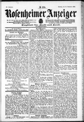 Rosenheimer Anzeiger Sonntag 30. November 1902