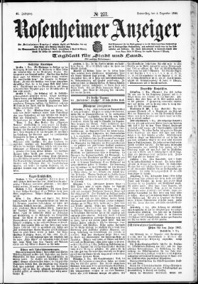 Rosenheimer Anzeiger Donnerstag 4. Dezember 1902