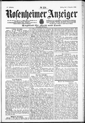 Rosenheimer Anzeiger Freitag 5. Dezember 1902