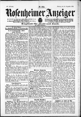 Rosenheimer Anzeiger Sonntag 14. Dezember 1902