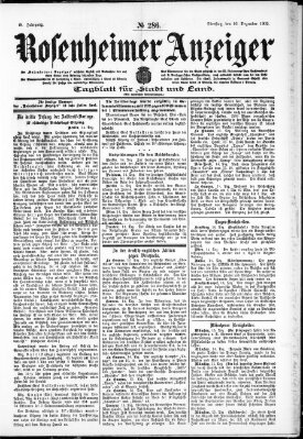 Rosenheimer Anzeiger Dienstag 16. Dezember 1902