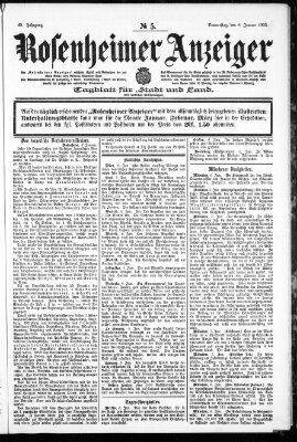 Rosenheimer Anzeiger Donnerstag 8. Januar 1903