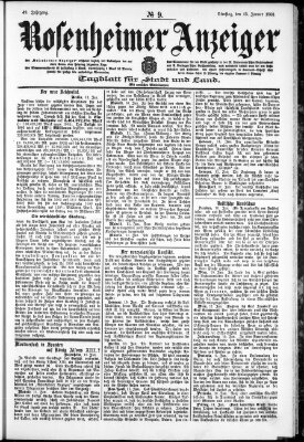 Rosenheimer Anzeiger Dienstag 13. Januar 1903