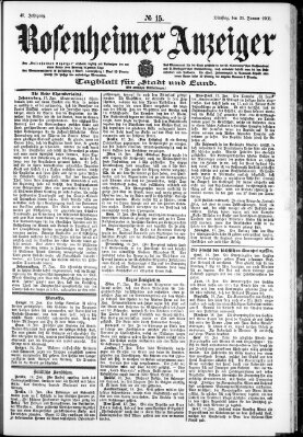 Rosenheimer Anzeiger Dienstag 20. Januar 1903