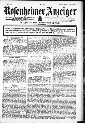 Rosenheimer Anzeiger Samstag 24. Januar 1903