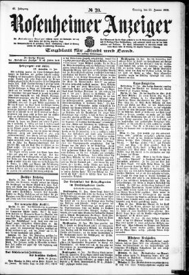 Rosenheimer Anzeiger Sonntag 25. Januar 1903