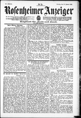 Rosenheimer Anzeiger Dienstag 27. Januar 1903