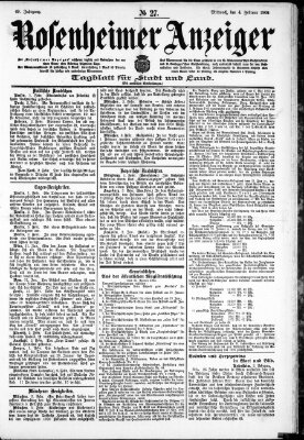 Rosenheimer Anzeiger Mittwoch 4. Februar 1903