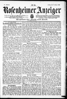 Rosenheimer Anzeiger Freitag 6. Februar 1903