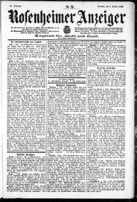 Rosenheimer Anzeiger Sonntag 8. Februar 1903