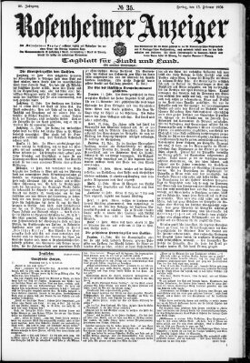 Rosenheimer Anzeiger Freitag 13. Februar 1903