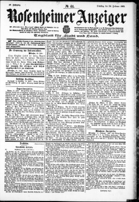 Rosenheimer Anzeiger Dienstag 24. Februar 1903