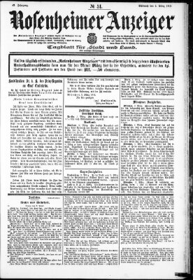 Rosenheimer Anzeiger Mittwoch 4. März 1903