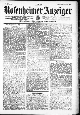 Rosenheimer Anzeiger Dienstag 10. März 1903