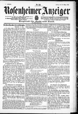 Rosenheimer Anzeiger Freitag 13. März 1903