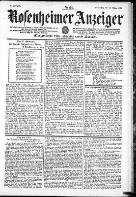 Rosenheimer Anzeiger Donnerstag 19. März 1903