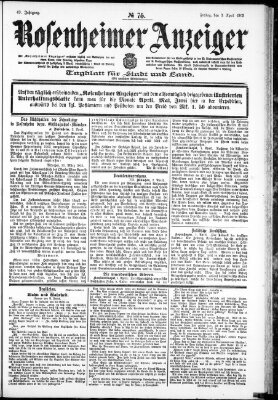 Rosenheimer Anzeiger Freitag 3. April 1903