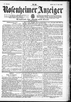 Rosenheimer Anzeiger Freitag 17. April 1903