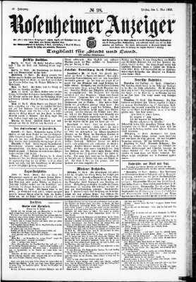 Rosenheimer Anzeiger Freitag 1. Mai 1903