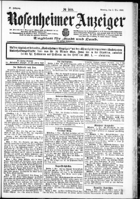 Rosenheimer Anzeiger Sonntag 3. Mai 1903