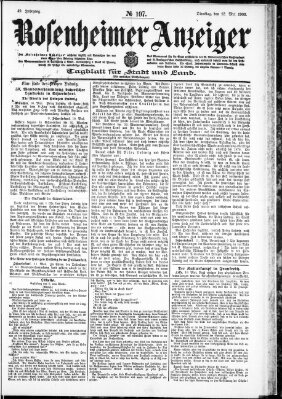 Rosenheimer Anzeiger Dienstag 12. Mai 1903