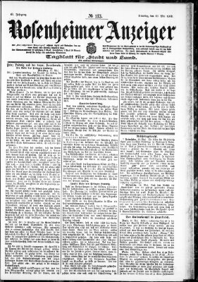 Rosenheimer Anzeiger Dienstag 19. Mai 1903