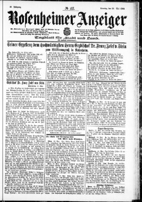 Rosenheimer Anzeiger Sonntag 24. Mai 1903