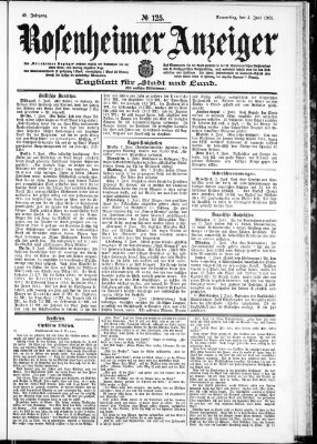 Rosenheimer Anzeiger Donnerstag 4. Juni 1903