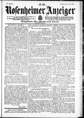 Rosenheimer Anzeiger Dienstag 9. Juni 1903