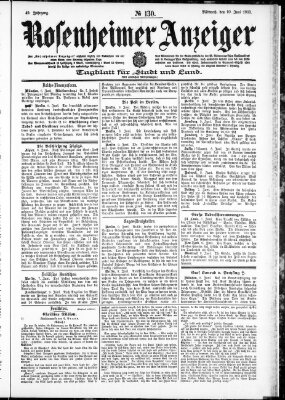 Rosenheimer Anzeiger Mittwoch 10. Juni 1903