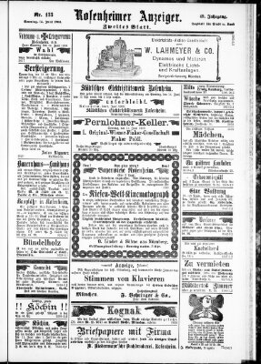 Rosenheimer Anzeiger Sonntag 14. Juni 1903