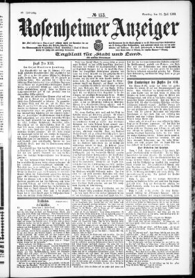 Rosenheimer Anzeiger Samstag 11. Juli 1903