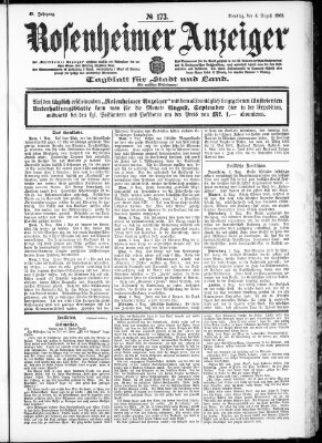 Rosenheimer Anzeiger Dienstag 4. August 1903