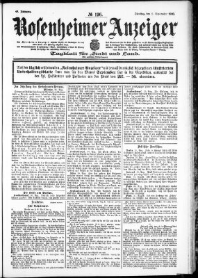 Rosenheimer Anzeiger Dienstag 1. September 1903