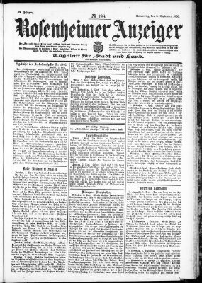 Rosenheimer Anzeiger Donnerstag 3. September 1903