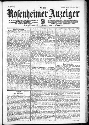 Rosenheimer Anzeiger Sonntag 6. September 1903