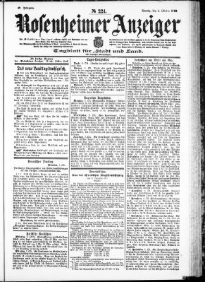 Rosenheimer Anzeiger Sonntag 4. Oktober 1903