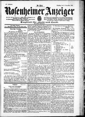 Rosenheimer Anzeiger Sonntag 8. November 1903