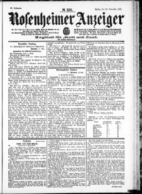 Rosenheimer Anzeiger Freitag 13. November 1903