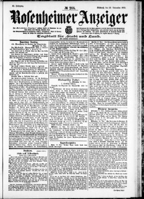 Rosenheimer Anzeiger Mittwoch 25. November 1903