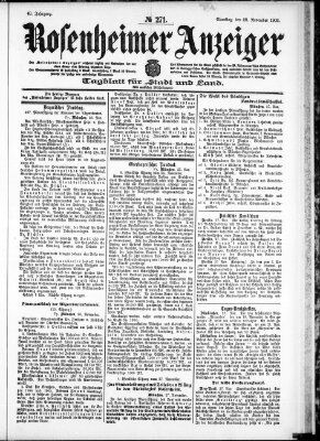 Rosenheimer Anzeiger Samstag 28. November 1903