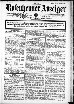 Rosenheimer Anzeiger Sonntag 29. November 1903