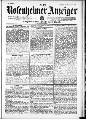 Rosenheimer Anzeiger Dienstag 8. Dezember 1903