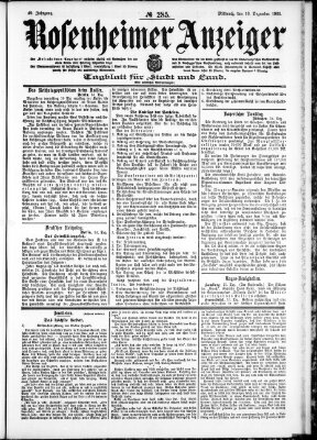 Rosenheimer Anzeiger Mittwoch 16. Dezember 1903