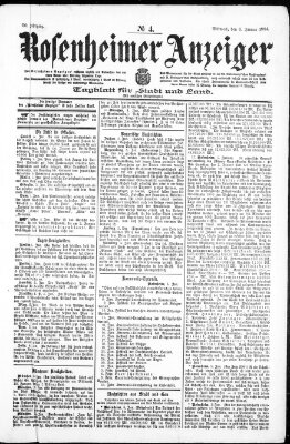 Rosenheimer Anzeiger Montag 4. Januar 1904