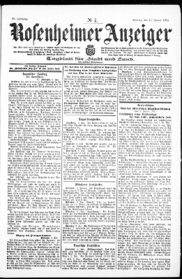 Rosenheimer Anzeiger Sonntag 10. Januar 1904