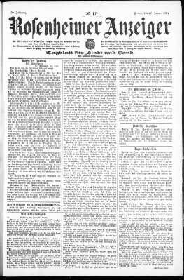 Rosenheimer Anzeiger Freitag 22. Januar 1904