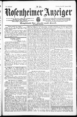 Rosenheimer Anzeiger Dienstag 26. Januar 1904