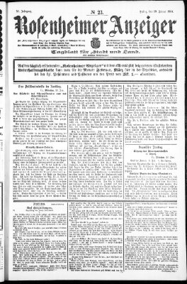 Rosenheimer Anzeiger Freitag 29. Januar 1904